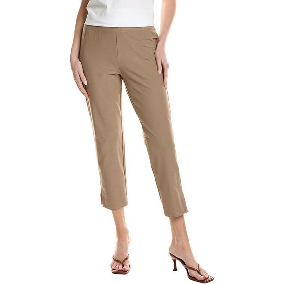 EILEEN FISHER Pants - Eileen Fisher Womens  Hi Waisted Slim Crop Pant, Brown